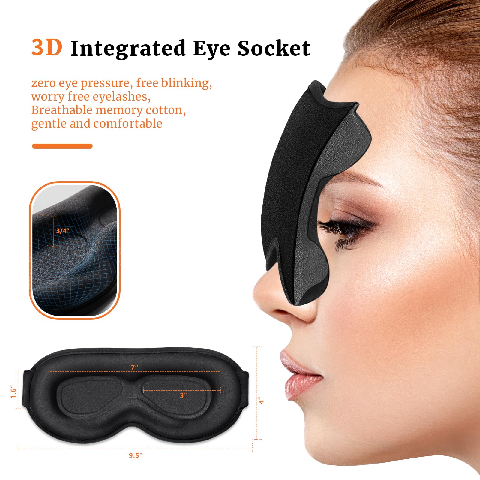 AOAWI Bandeau Yeux mousse mémoire respirant procure douceur et fraîcheur nocturne.