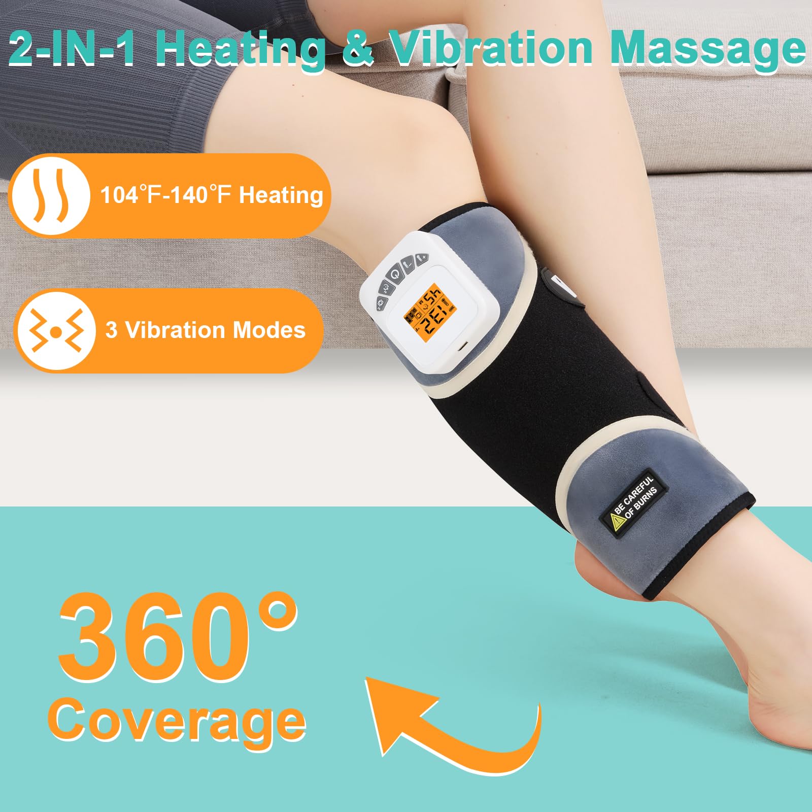 Écran tactile clair pour contrôler chaleur et massage AOBOCO