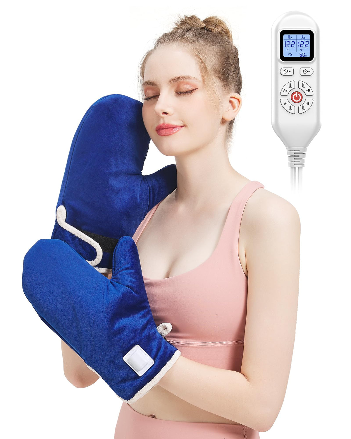 AOBOCO gants chauffants pour arthrite avec couverture 360° des mains.