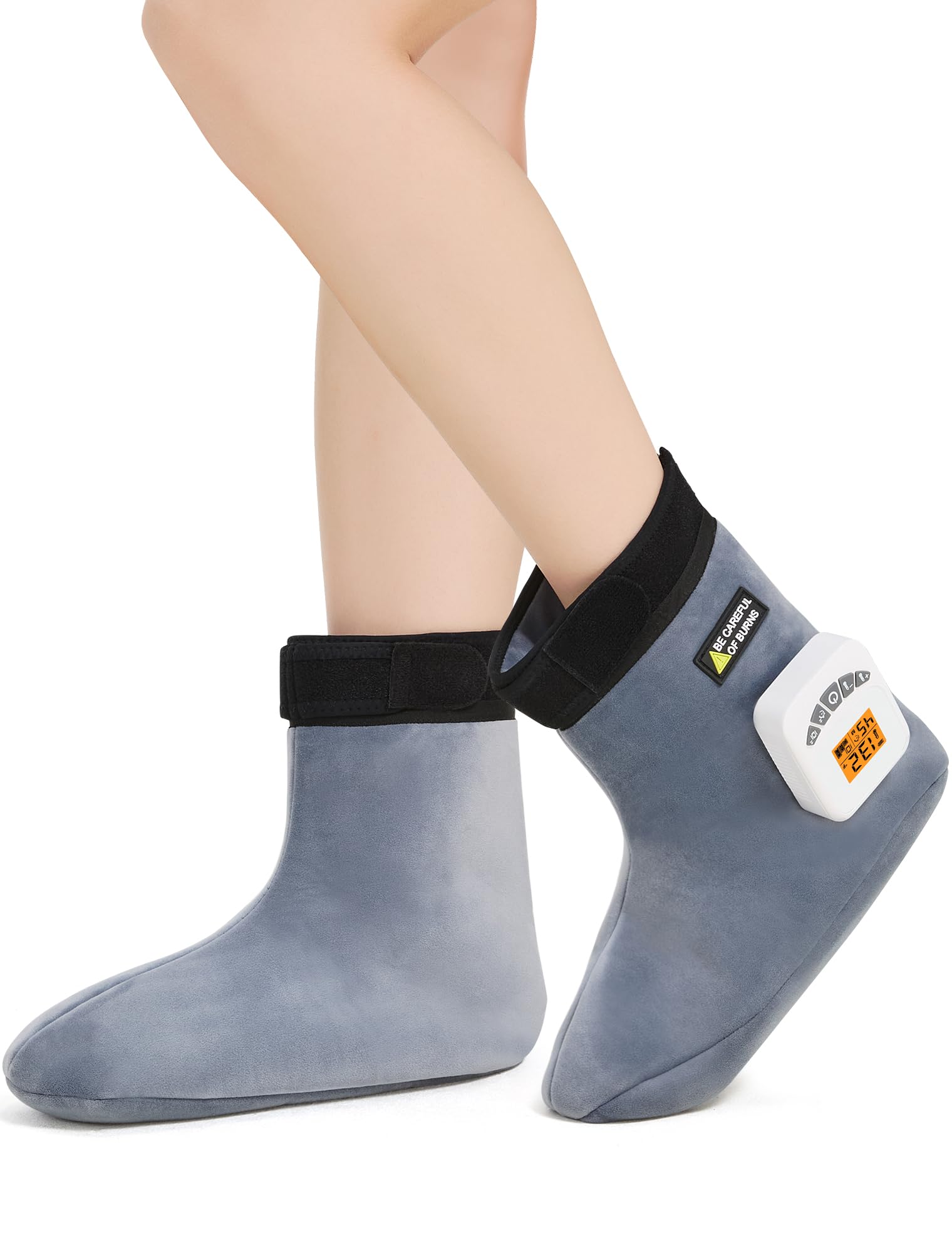 AOBOCO pieds-chauffants avec batterie 5000mAh, séance longue sans fil.
