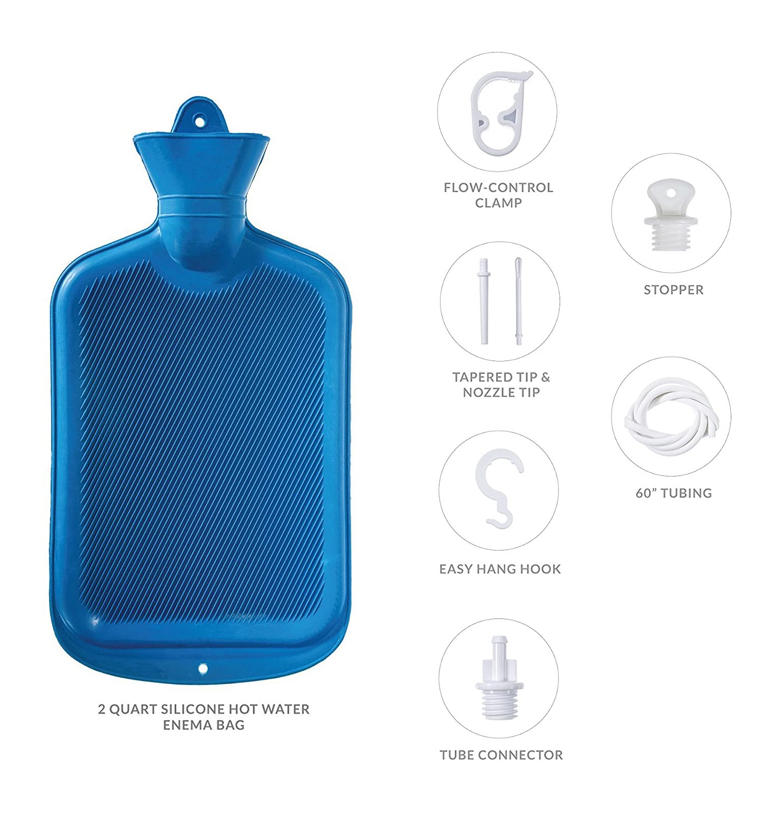 Tuyau de lavement AOGSLONA de 1,5 m pour un flux fluide.