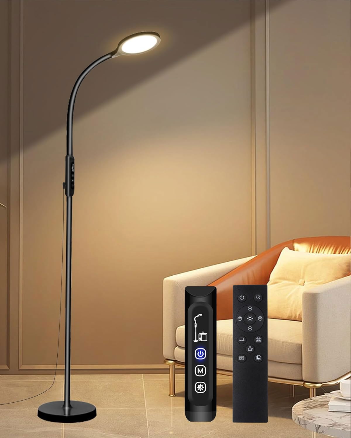 Aoife lampadaire luminothérapie avec lumière 11000 Lux pour une ambiance naturelle à domicile.