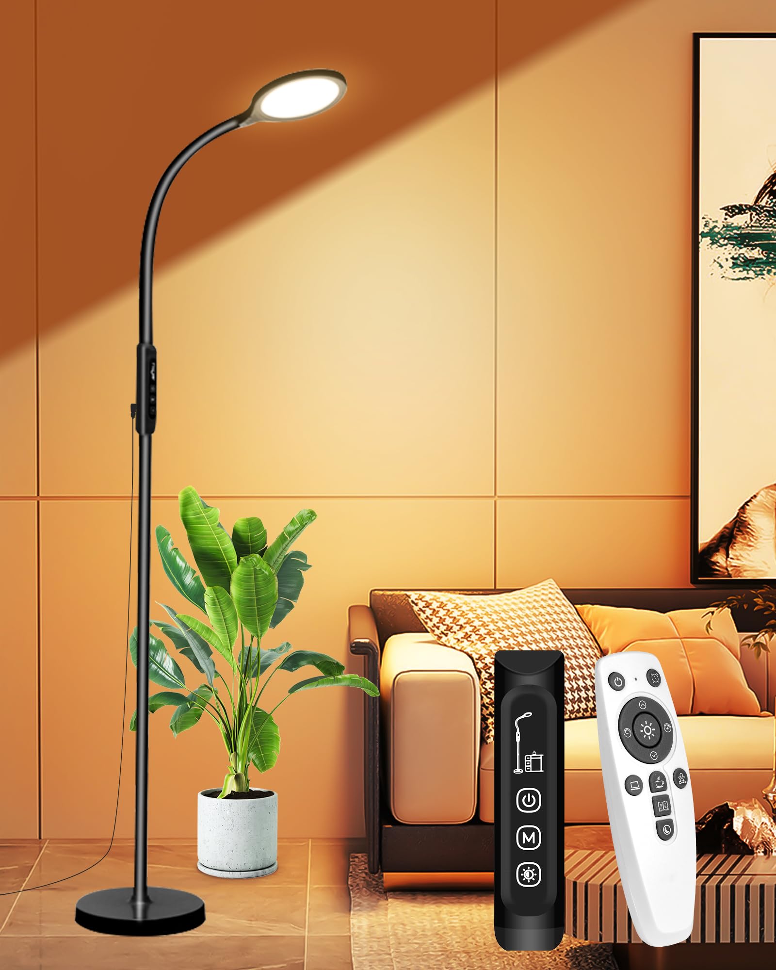 Aoife lampe luminothérapie avec télécommande pour un réglage pratique sans se déplacer.