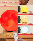 Aoife lampe lune rouge, ambiance chaude contrôlée à distance.