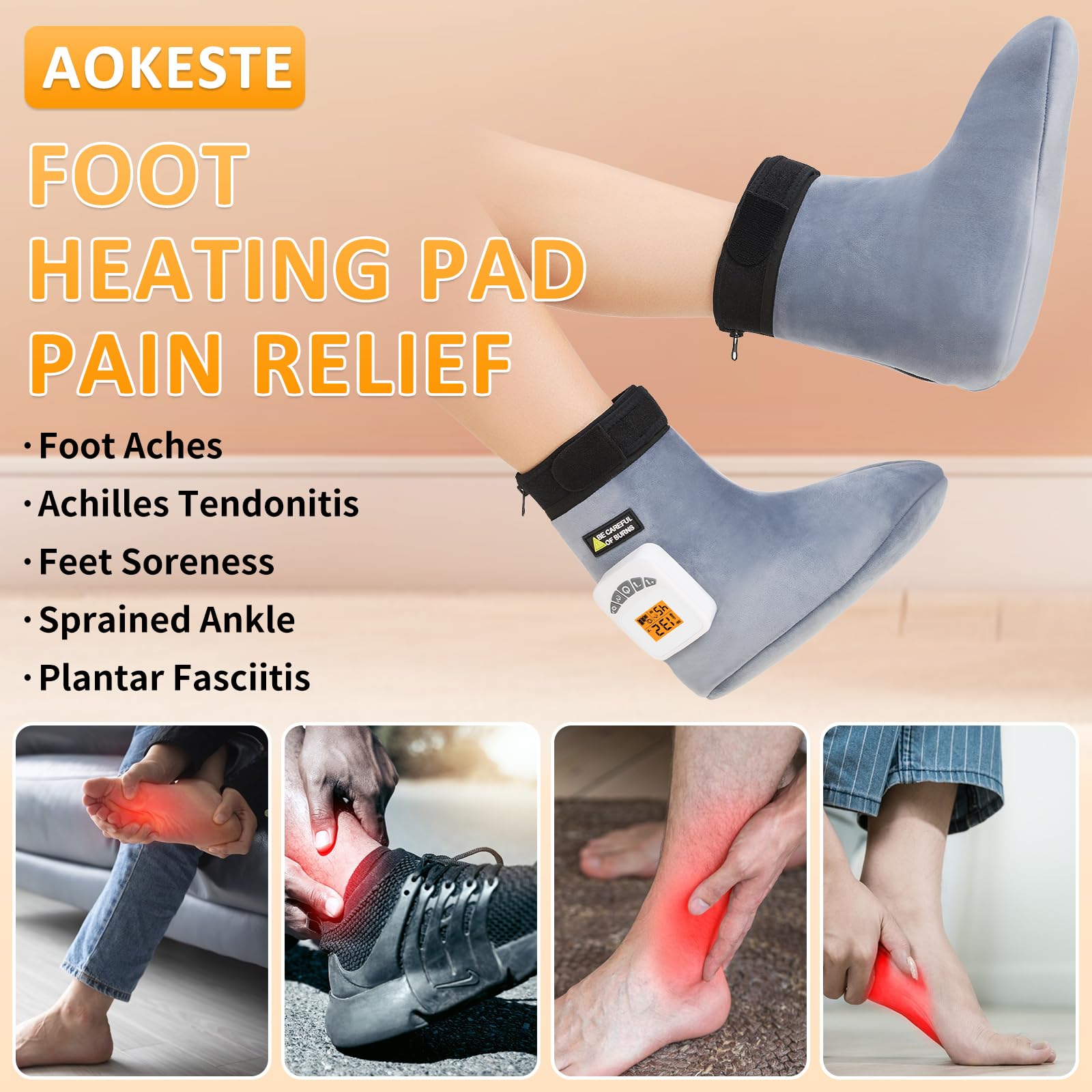 AOKESTE réglages chaleur et vibration pour plus de confort.