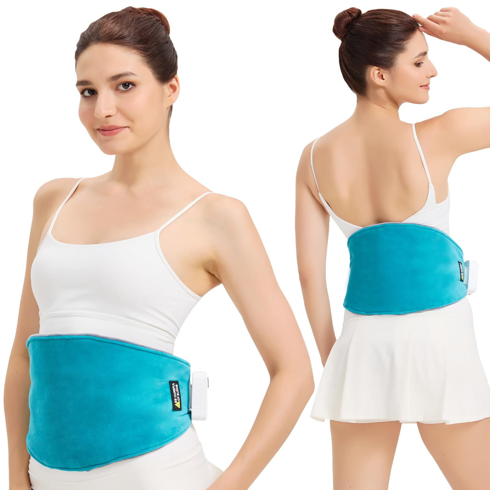 Coussin chauffant sans fil AOKESTE – chaleur ciblée pour le dos en déplacement.
