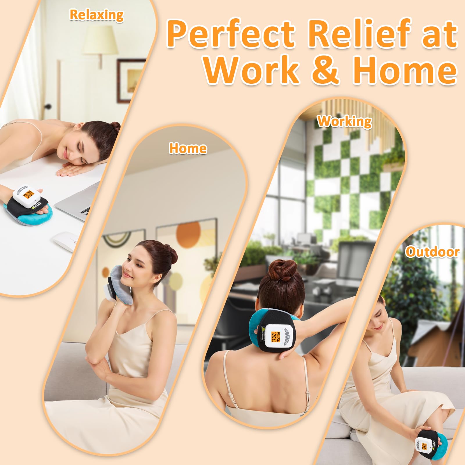 Massage par vibration silencieux AOKESTE pour relaxation musculaire.