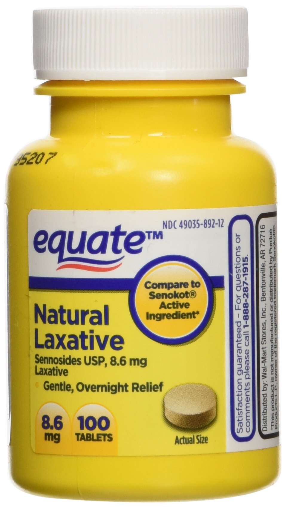 Bouteille AONELAS laxatif végétal, 100 comprimés, démontrant le format pratique