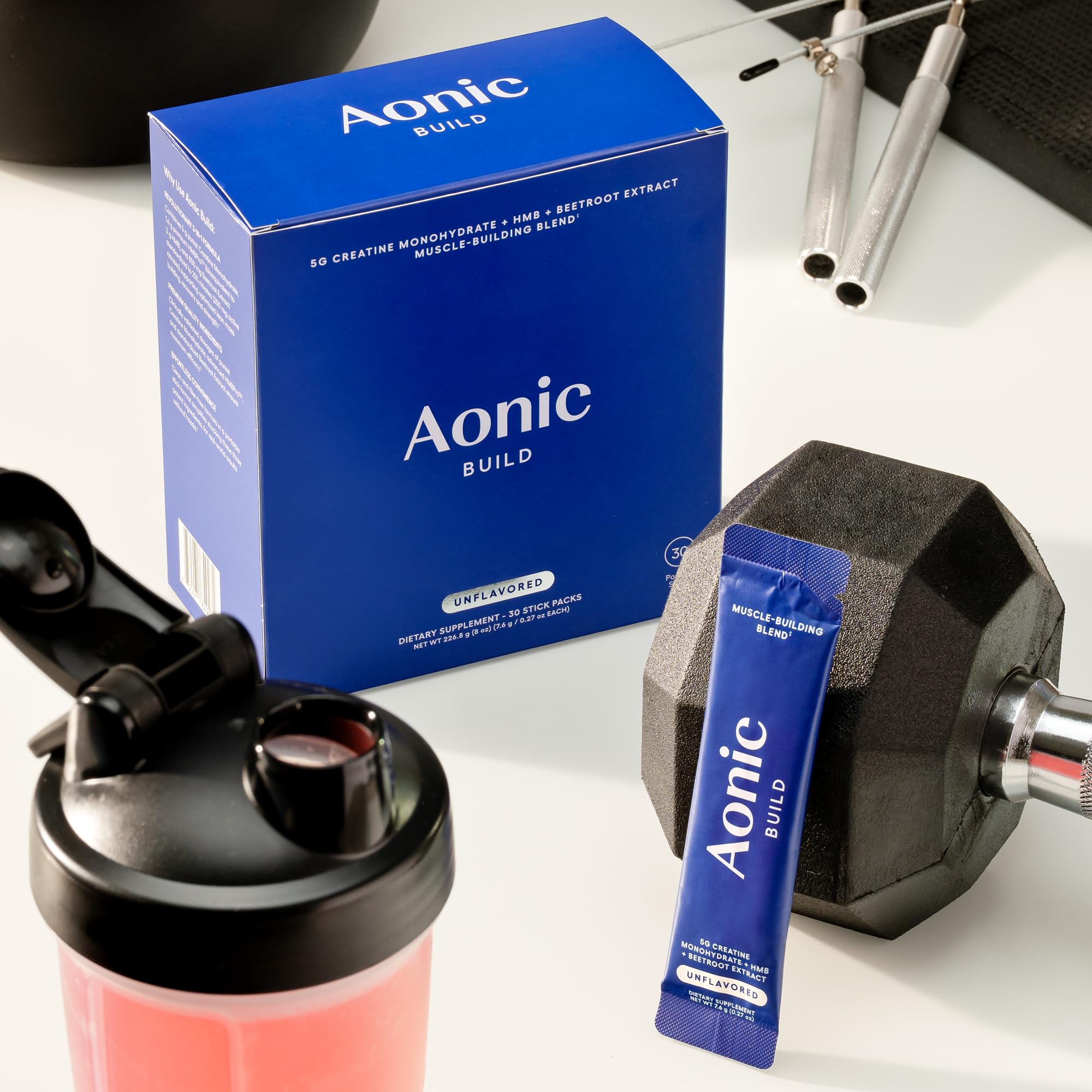 Aucun colorant artificiel ni sucre ajouté dans AONIC Build vegan