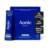 AONIC Build, stick de créatine monohydrate prêt à mélanger avant l’effort.
