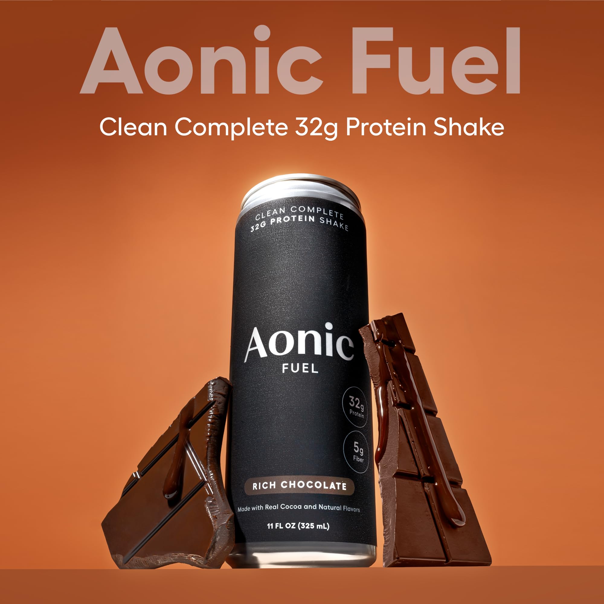 Cacao réel dans Aonic Fuel, saveur gourmande et naturelle.