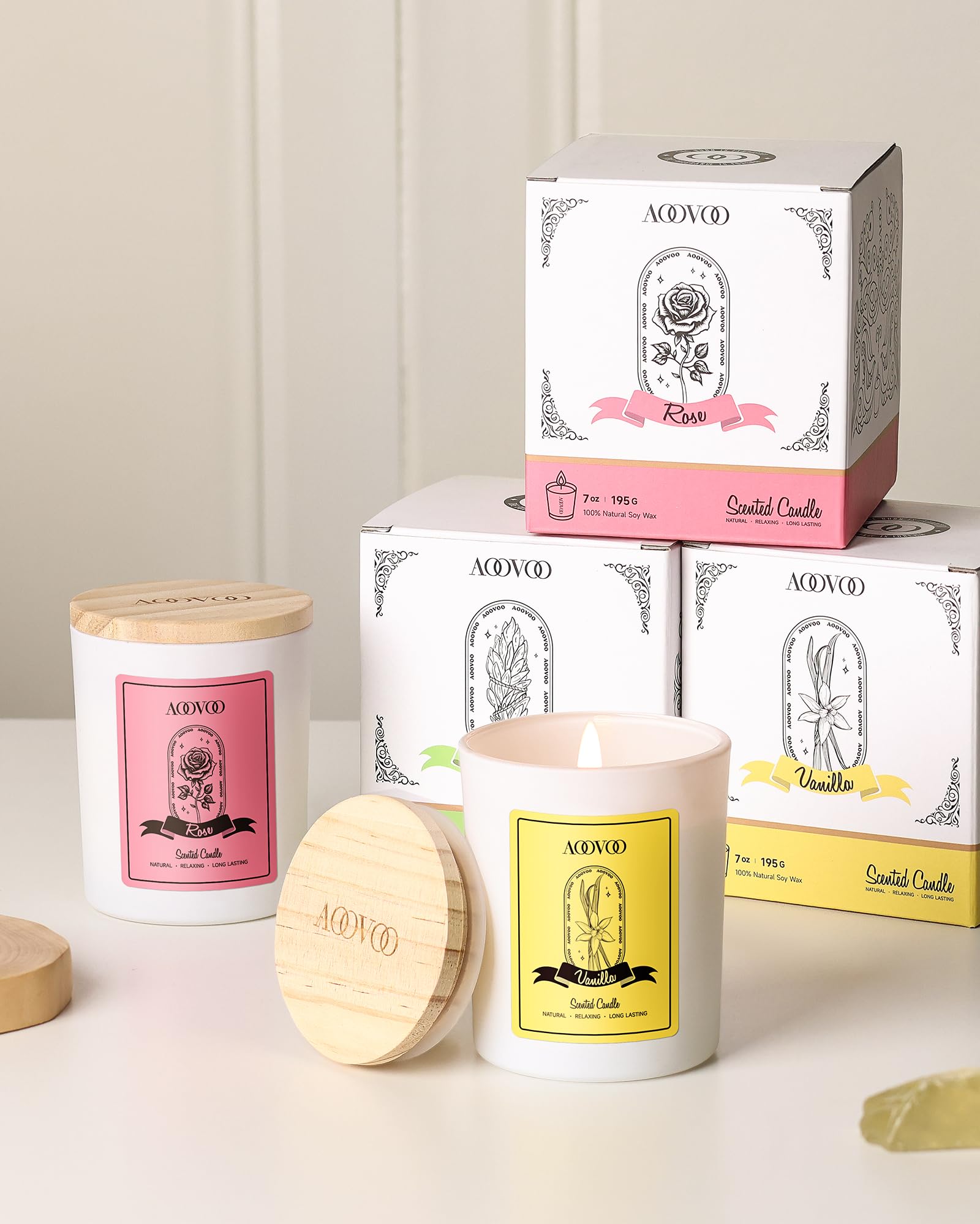 Boîte cadeau AOOVOO élégante, prête à offrir pour anniversaire ou Saint-Valentin.