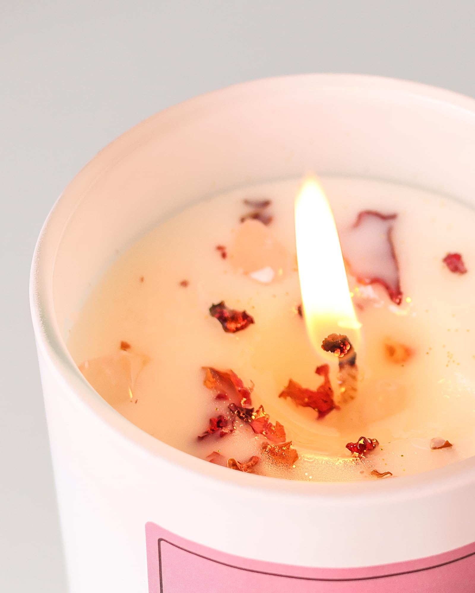 AOOVOO Bougie avec cristaux: énergie positive et décor élégant.