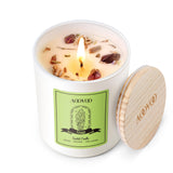 AOOVOO Bougie sauge en soja 7 oz avec cristaux offre une ambiance apaisante et énergie positive