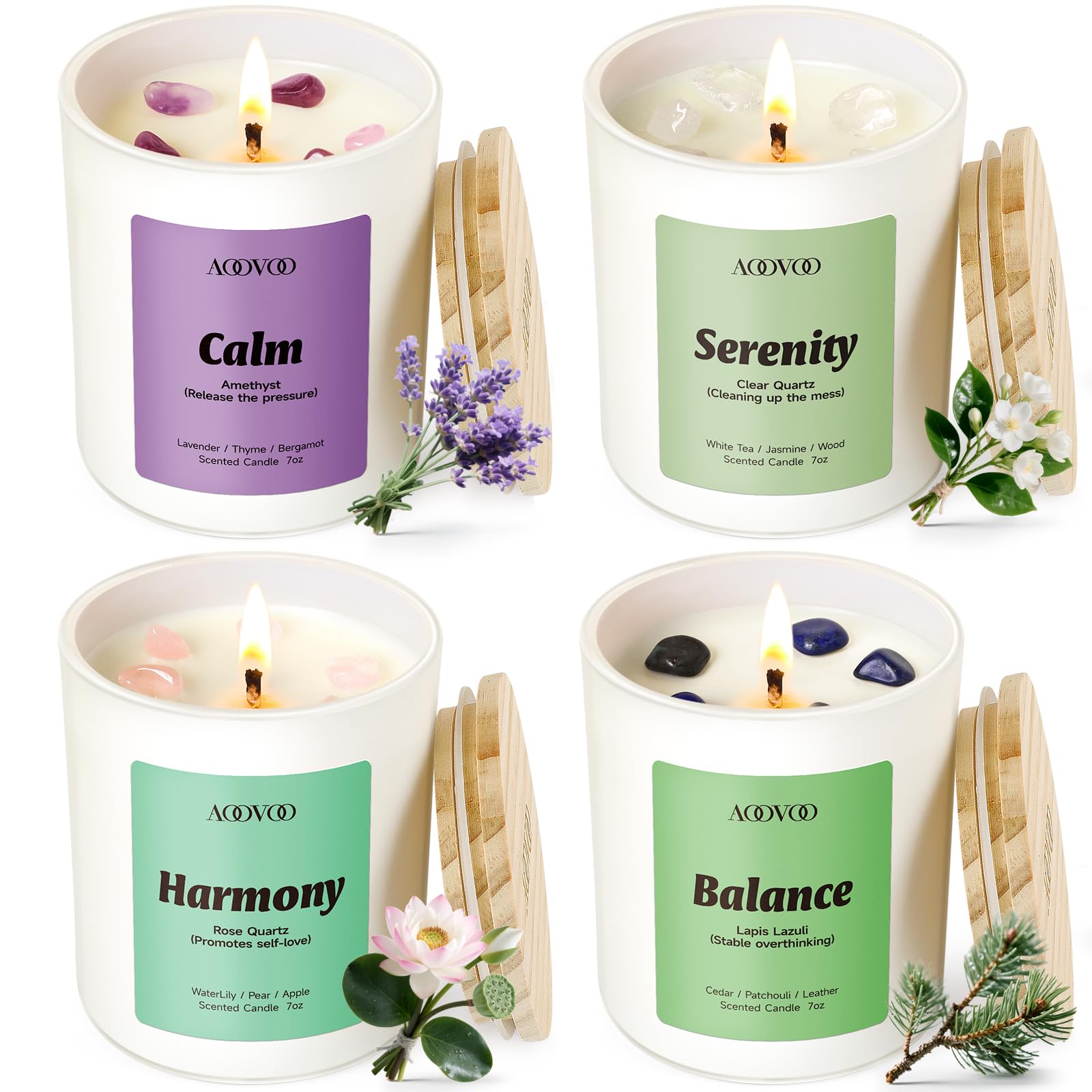 AOOVOO coffret de bougies pour créer une ambiance apaisante à la maison.