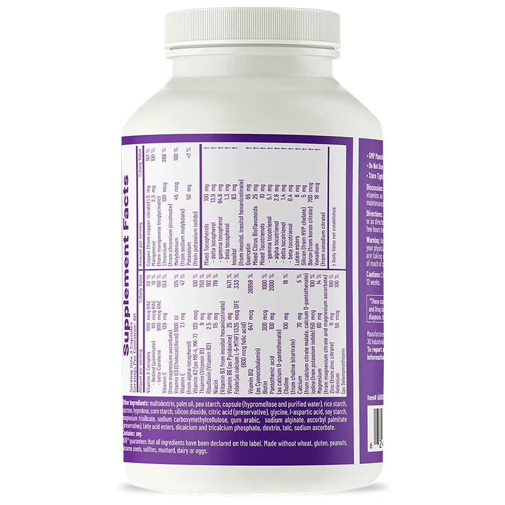 AOR Multi Basics 3 – étiquette: formulation avec nutriments essentiels et formes supérieures.