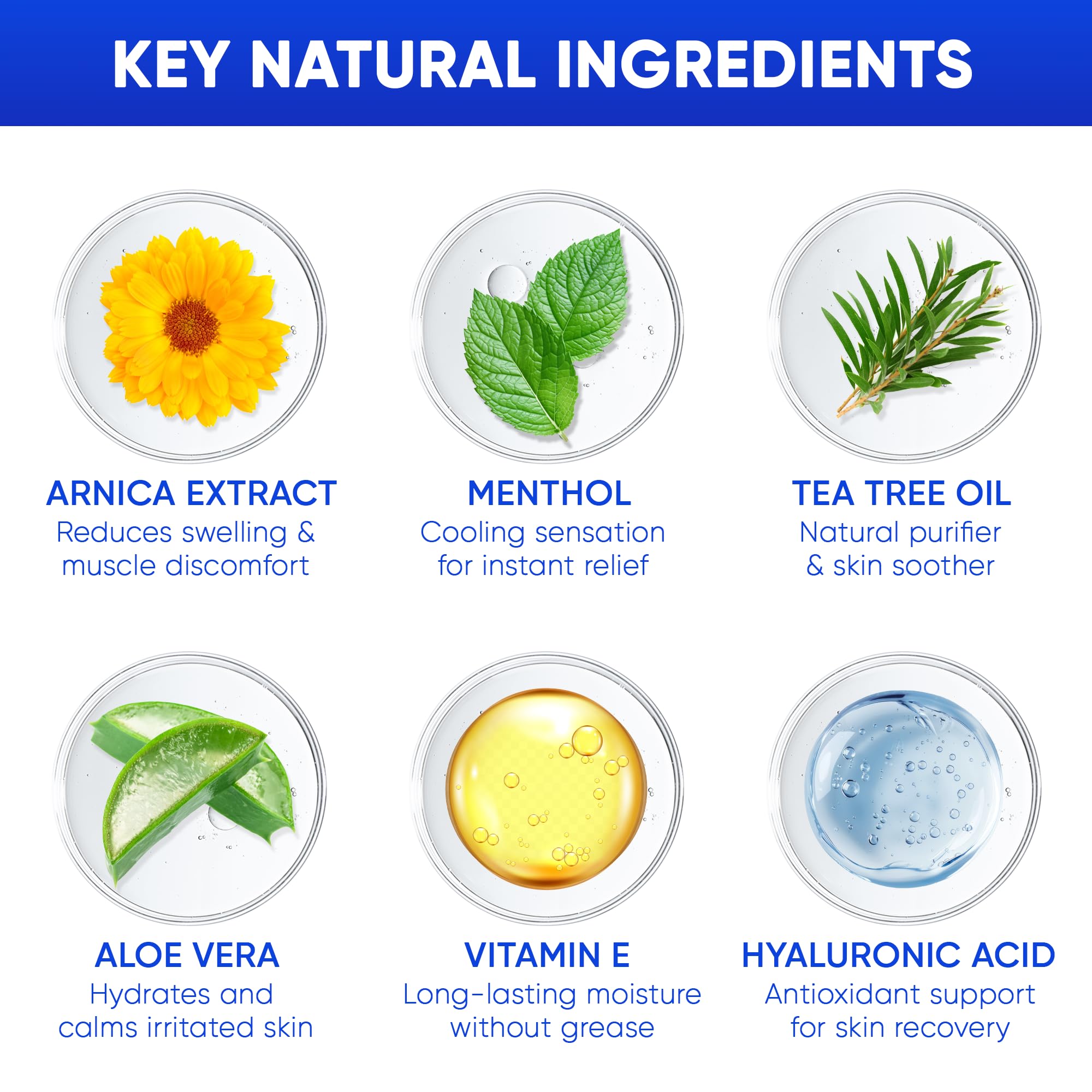 AOSORW Crème arnica et extraits végétaux, ingrédients naturels.