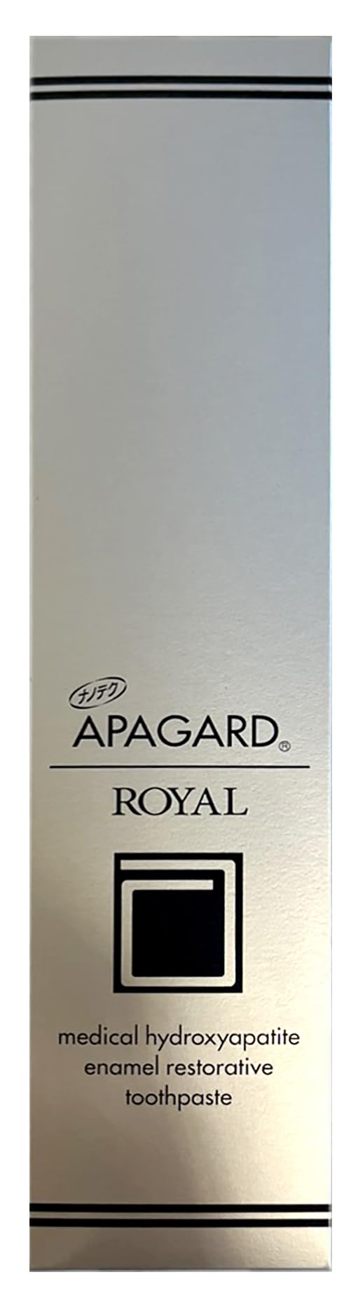 Dentifrice APAGARD Polissage Royal 135 g, tube élégant pour un brossage précis et agréable.