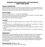 APAGARD dentifrice polissage royal emballage visible pour une routine quotidienne fiable.