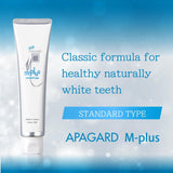 APAGARD M-Plus menthe douce, fraîcheur durable après chaque brossage.
