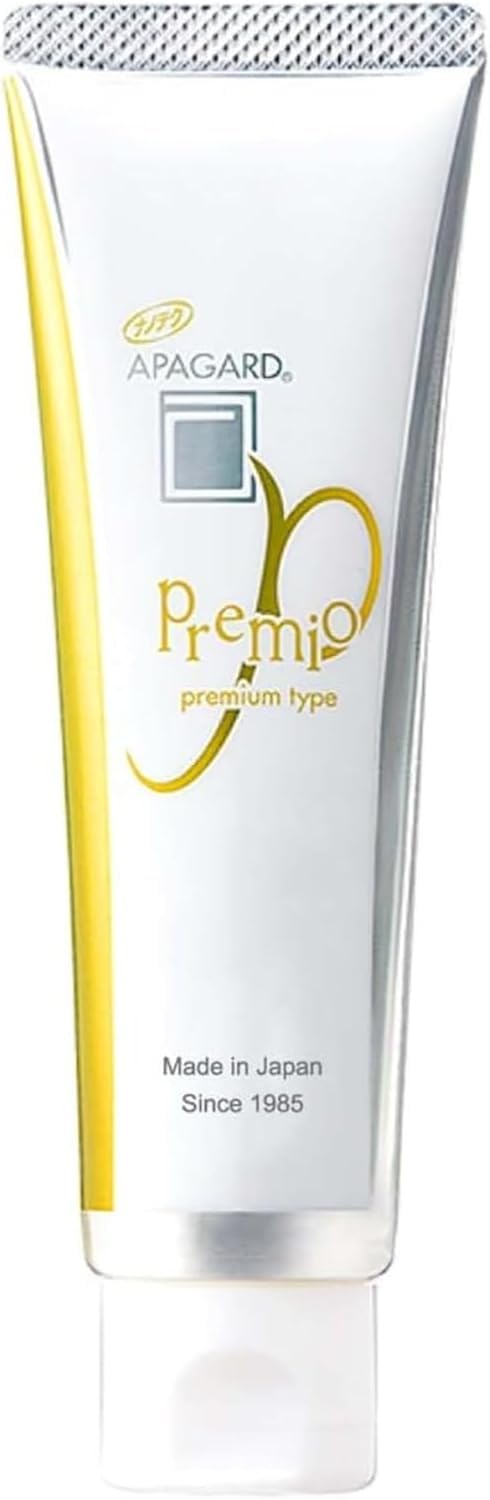 Tube APAGARD Premio 105 g prêt au brossage quotidien.