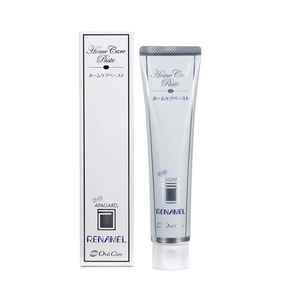 APAGARD Renamel pâte dentaire, tube blanc et bleu, reminéralise l'émail et réduit la sensibilité.