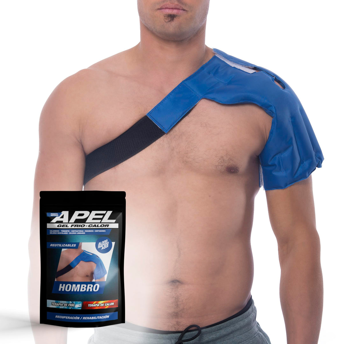 APEL GEL FRIO - CALOR Épaule: bandeau anatomique pour un maintien confortable.