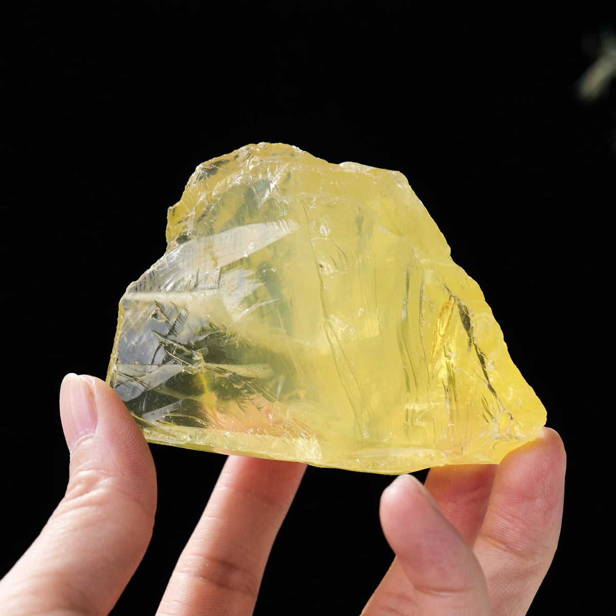 Apengshi Citrine brute 200-250g, idéale pour méditation et collection.