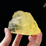 Apengshi Citrine brute 200-250g, idéale pour méditation et collection.