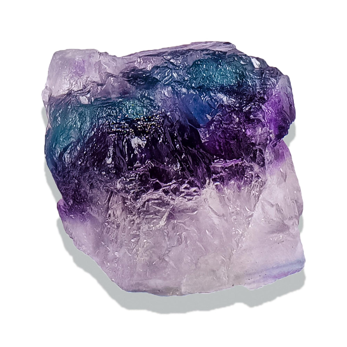 Apengshi Fluorite arc-en-ciel, pierre brute, équilibre intérieur potentiel pour méditation