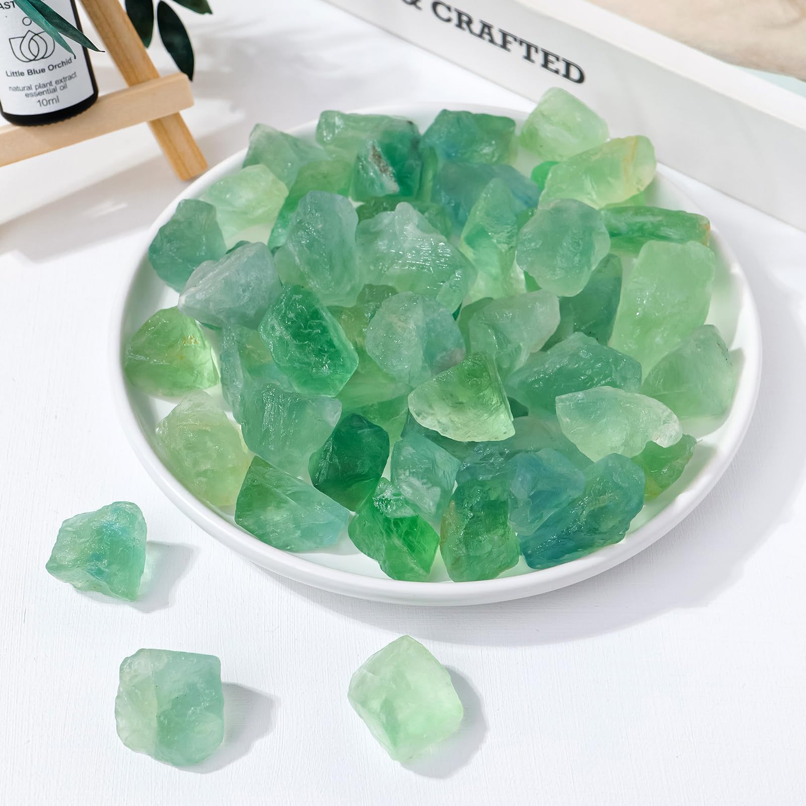 Apengshi fluorite verte, pierre pour créations bijoux, stimulante pour la créativité.