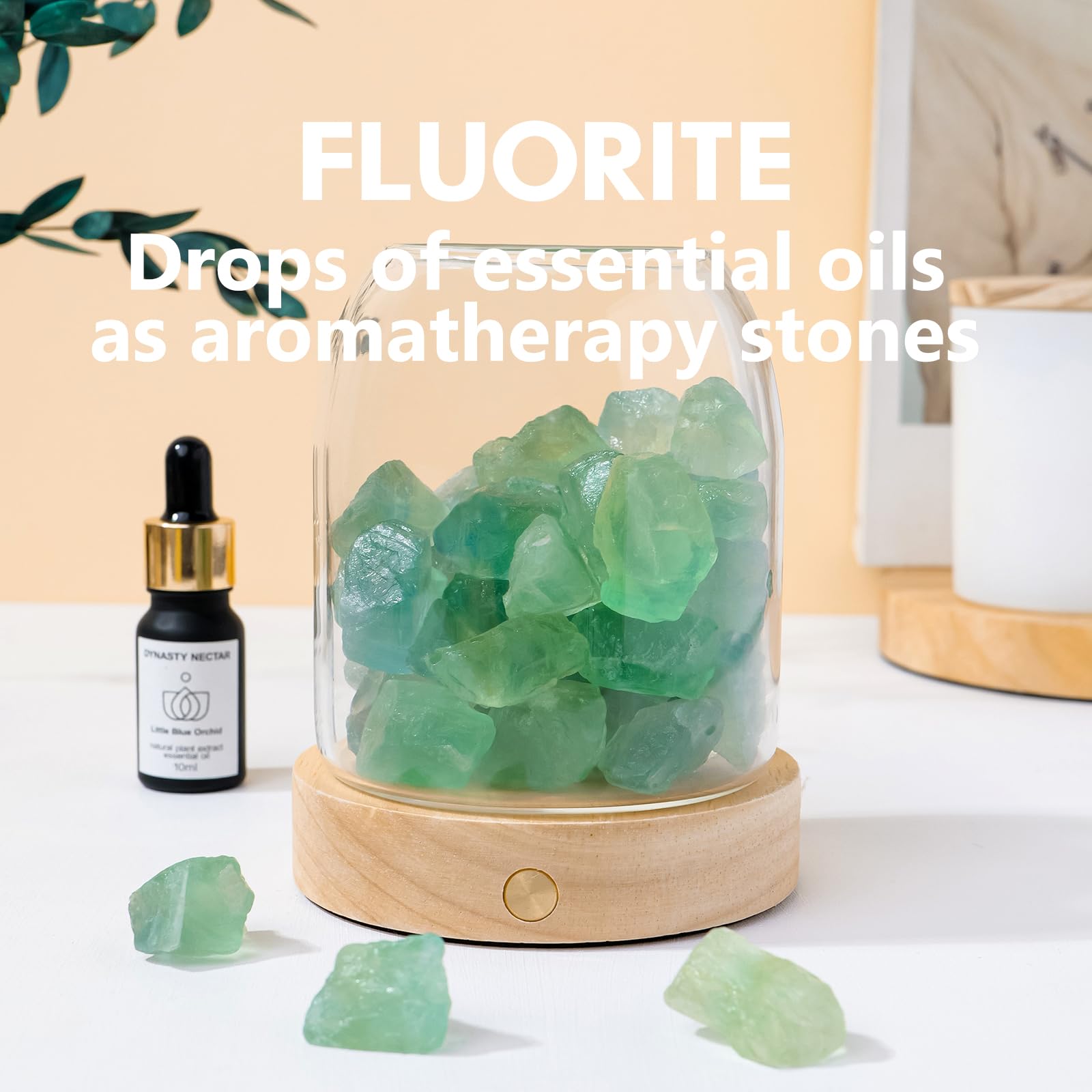 Apengshi fluorite verte, gros plan cristal montrant texture et nuances.