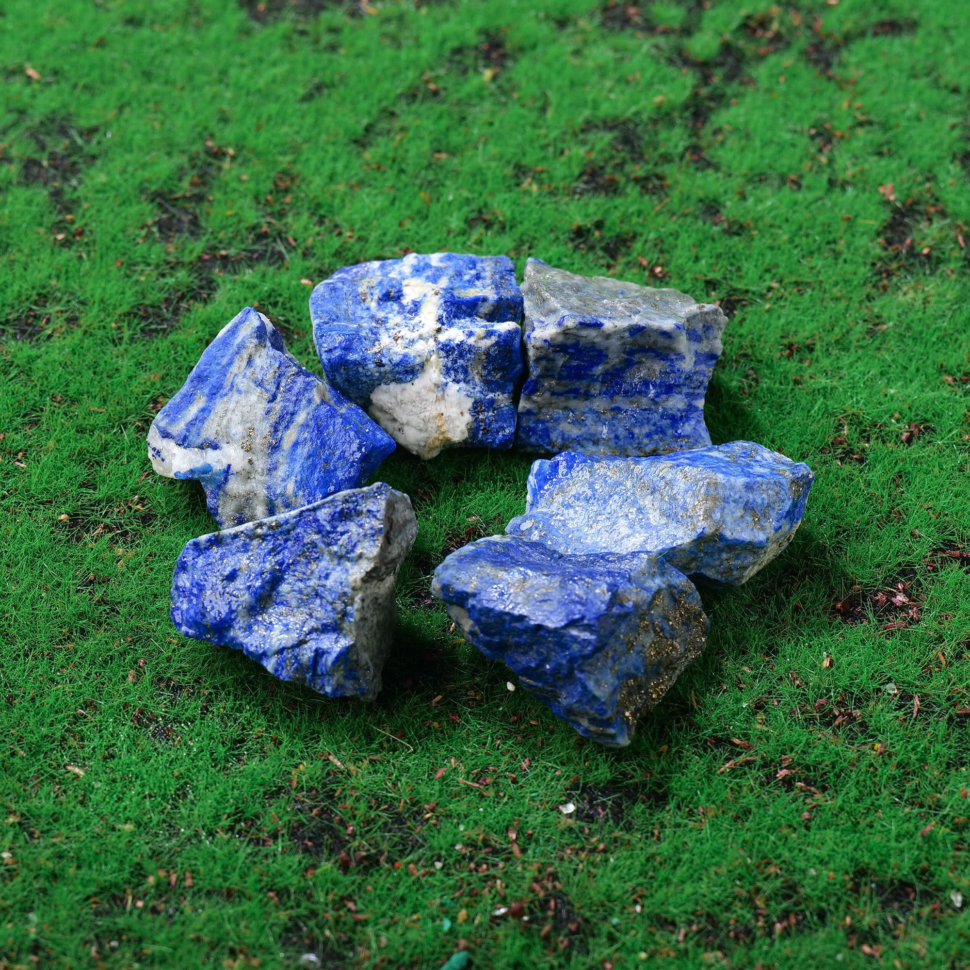 Apengshi Lapis Lazuli brut, pierre naturelle, pour fontaine intérieure et atmosphère sereine.