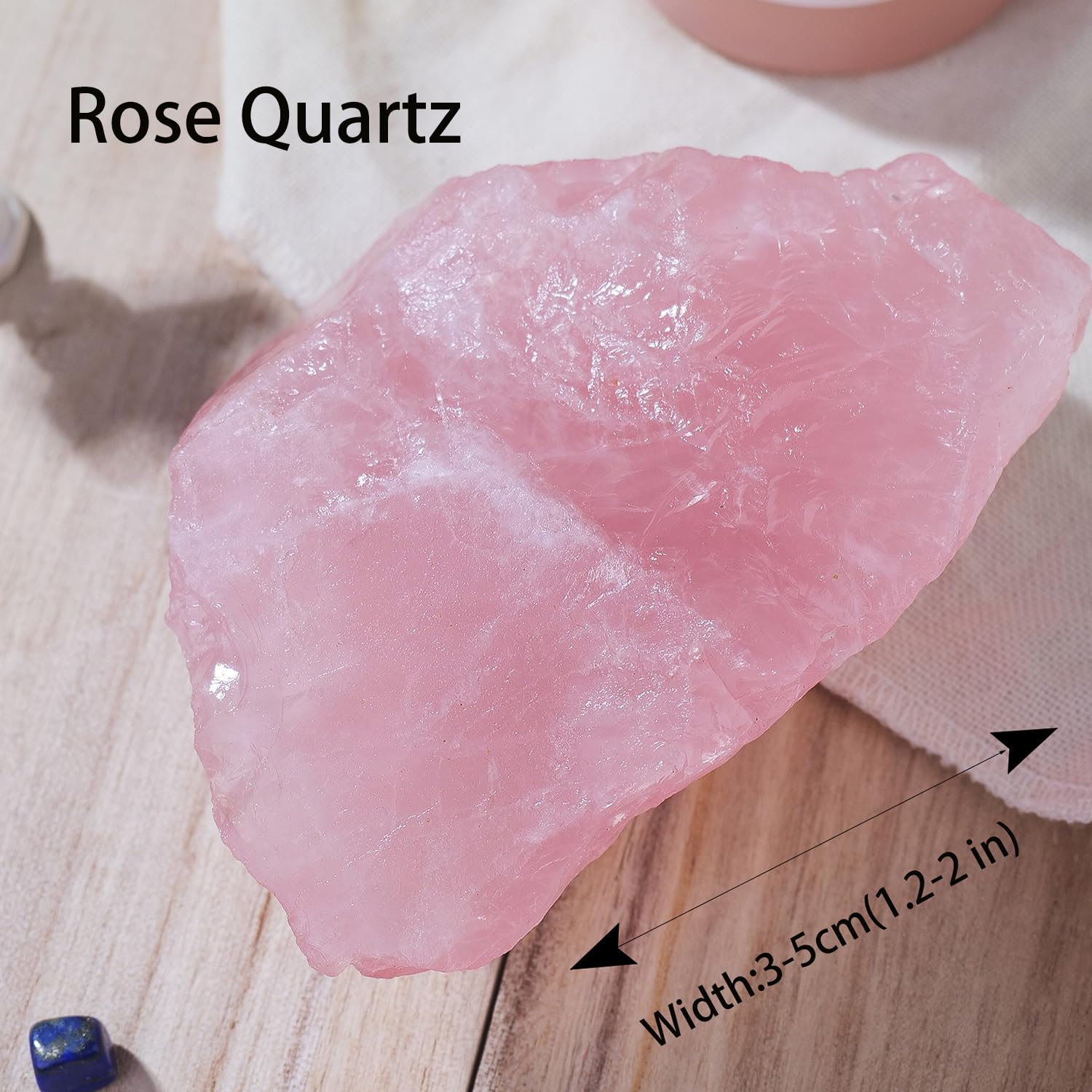 Apengshi quartz rose brut, atelier bijoux pour créations artisanales.