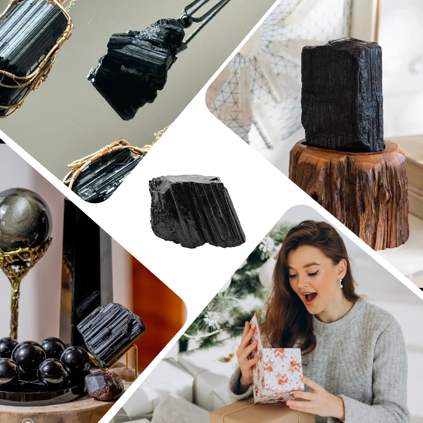 Pierre de collection Apengshi Tourmaline noire brute pour l'équilibre énergétique