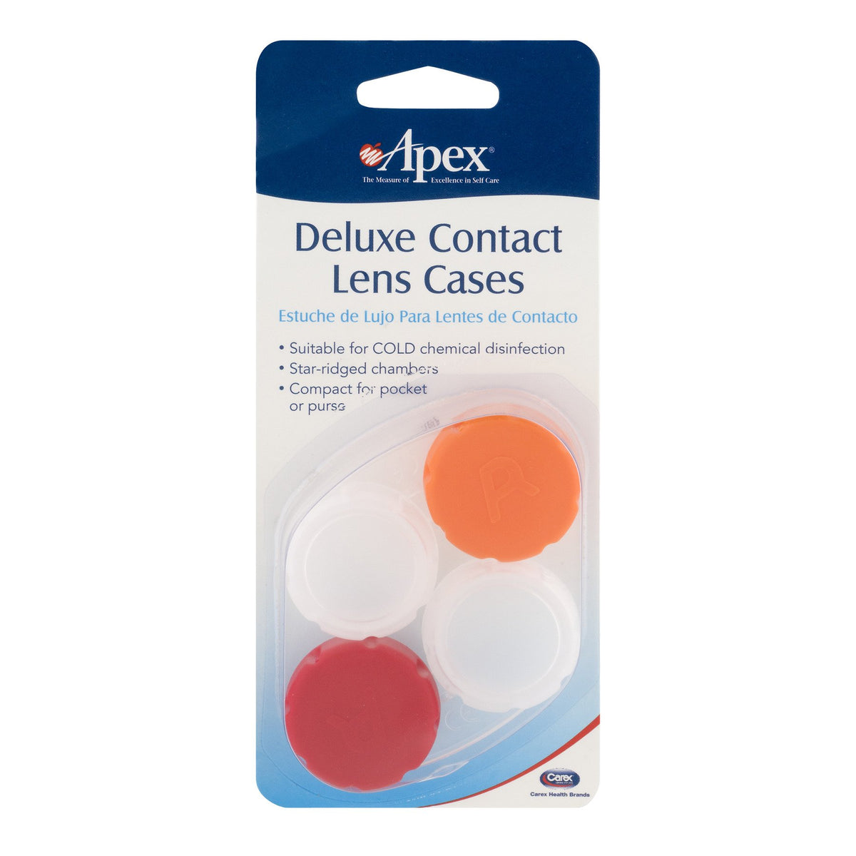 Apex Deluxe boîtier lentilles — pratique et sûr pour le rangement et la désinfection à froid.