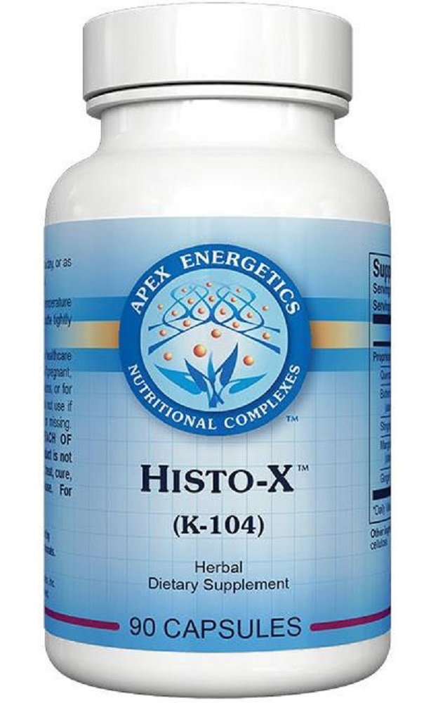 Apex Energetics Histo-X, gélules dans le flacon, soutien potentiel du système immunitaire.
