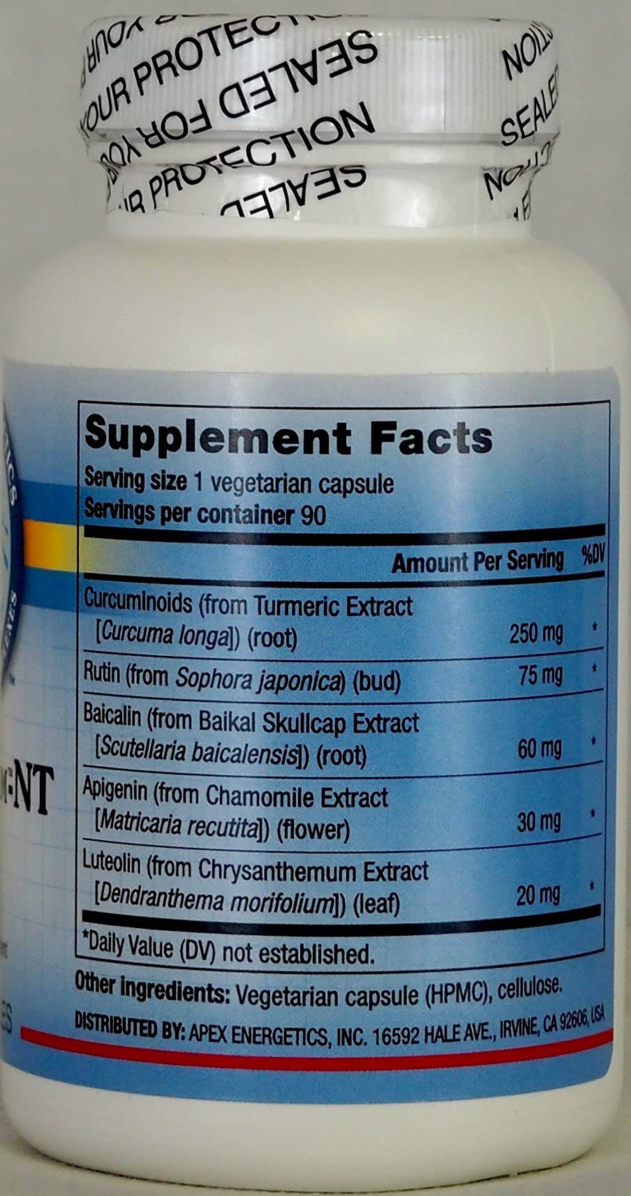 Apex Energetics NeuroFlam K-46 – capsules pratiques pour routine quotidienne.