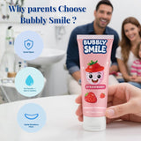 Bubbly Smile: goût fraise naturel pour encourager les enfants à se brosser.