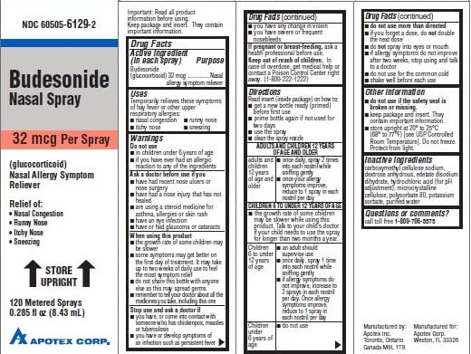 APOTEX Budesonide, aérosol nasal, utilisation quotidienne pratique en déplacement