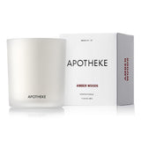 Bougie Apotheke Verre Ambre Bois: parfum profond pour une ambiance chaleureuse et élégante.