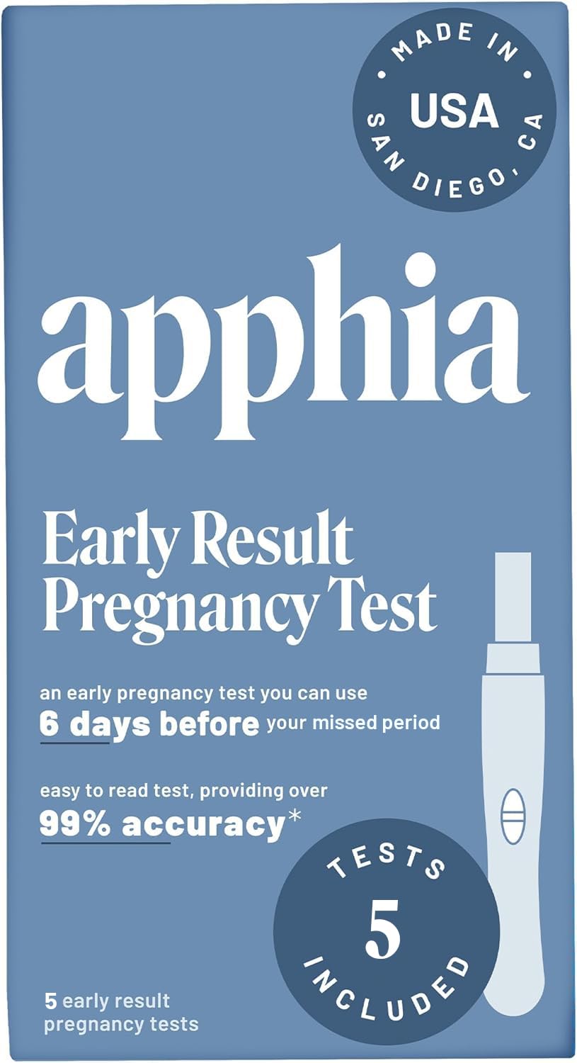 Apphia test de grossesse dans la boîte, lecture rapide et pratique.