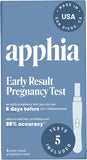Apphia test de grossesse dans la boîte, lecture rapide et pratique.