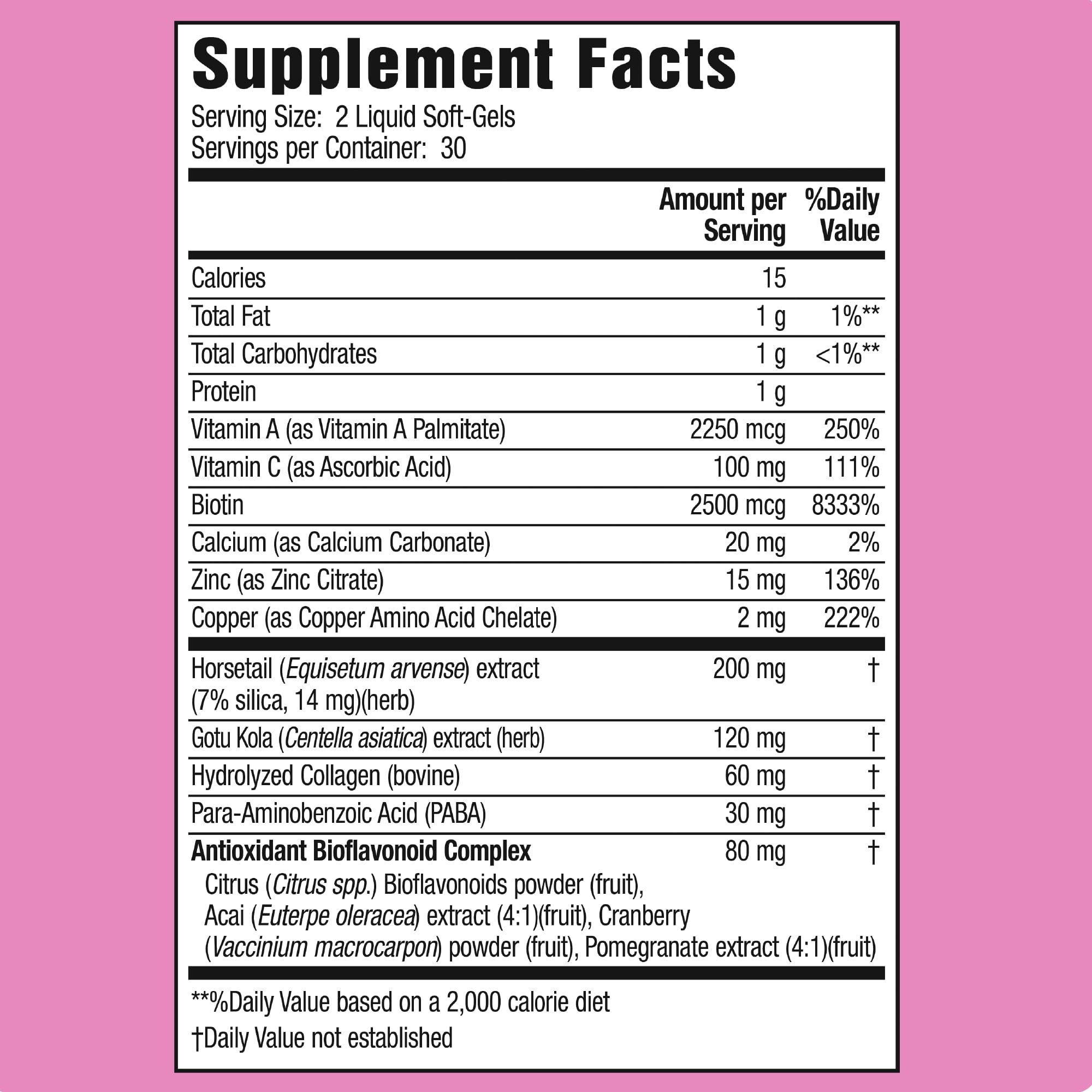 Applied Nutrition capsules liquides : faciles à intégrer à la routine beauté.