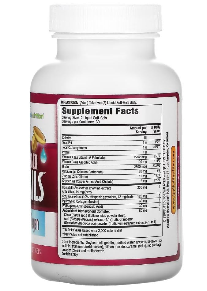Applied Nutrition – collagene et tissus conjonctifs, soutien potentiel de la structure corporelle.