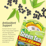 Applied Nutrition Green Tea Fat Burner matrice botanique Vitalité soutient énergie et concentration.