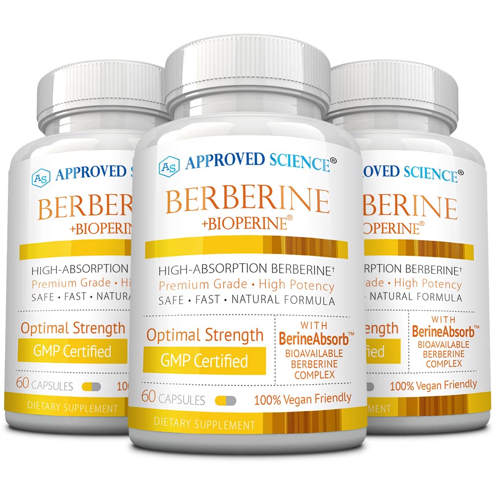 Approved Science Berberine 1000mg, bouteille: soutien à la routine quotidienne.