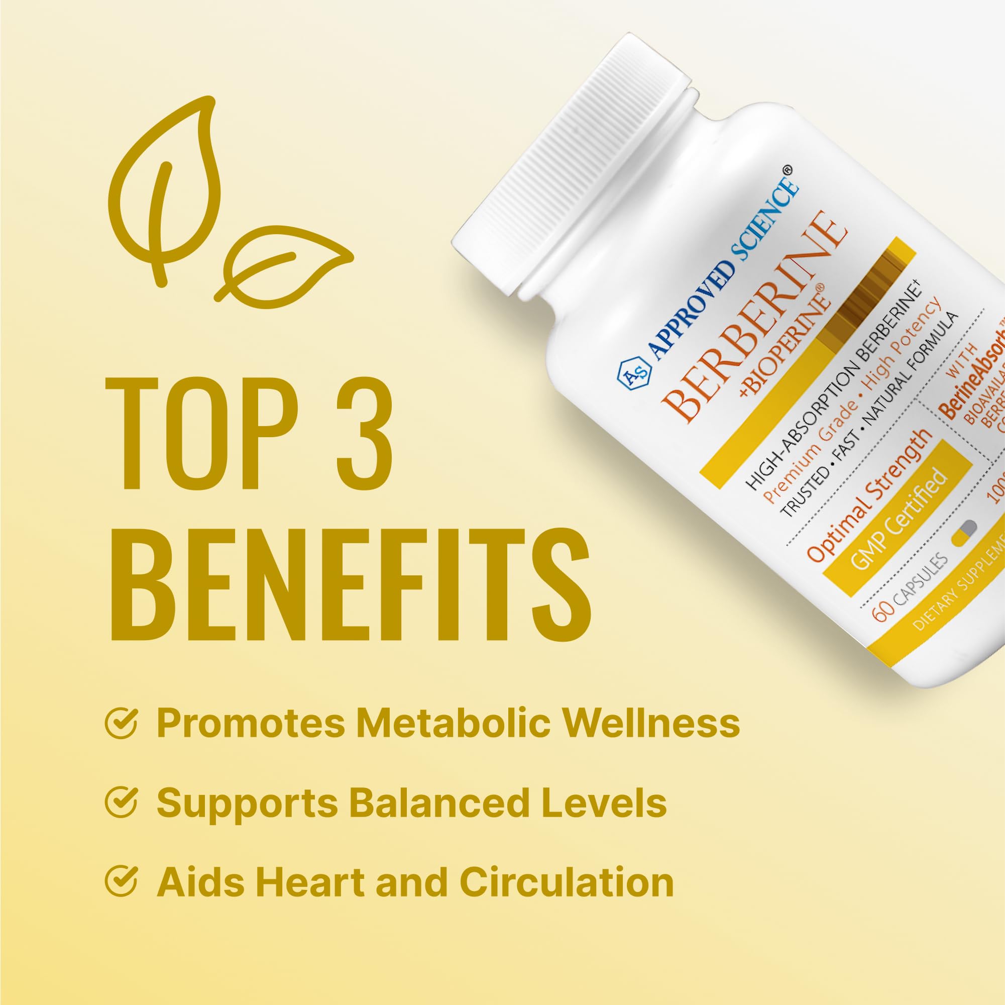 Approved Science Berberine 1000mg, capsules: utilisation facile au quotidien.