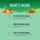 Bouteille Approved Science Fruits et Légumes pour prise quotidienne pratique.