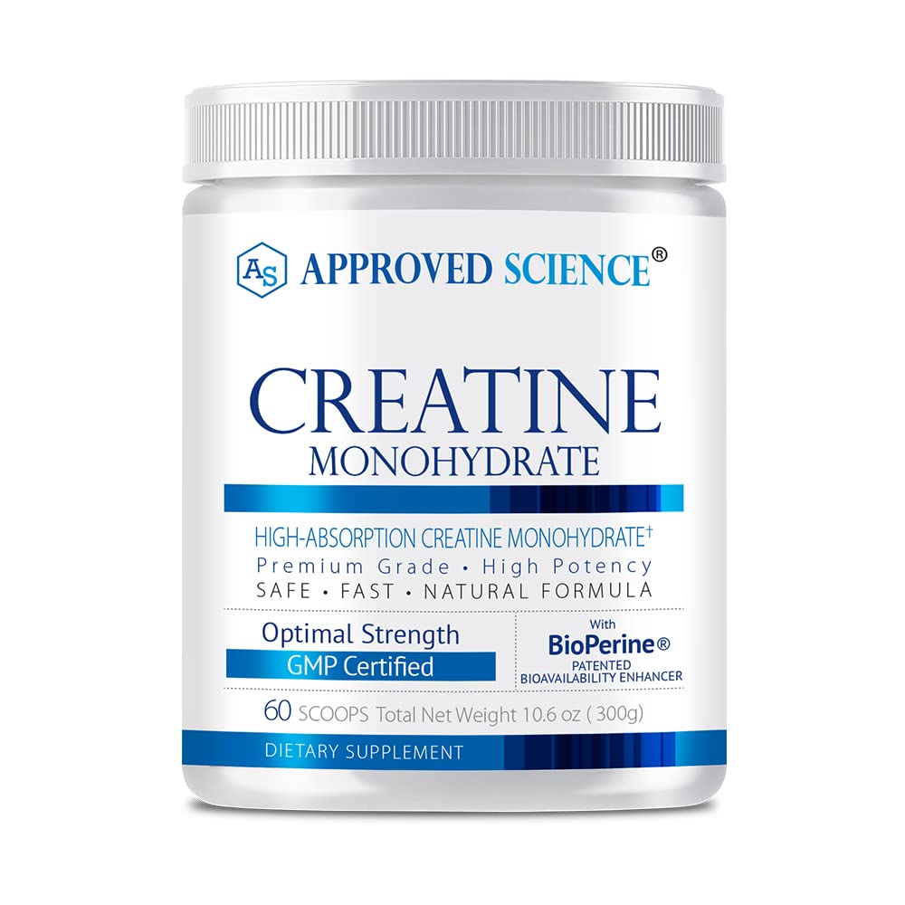 Approved Science Creatine Monohydrate – poudre pure prête à la récupération potentielle.